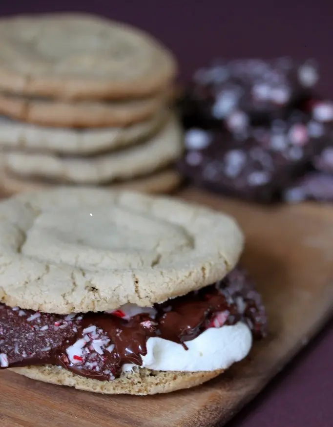 Recipe for Peppermint Bark Smookies using Harry & David's chocolate bark | What's Gaby Cooking