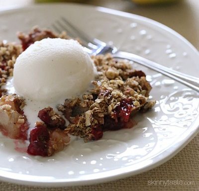 Cranberry Pear Crumble, a dessert recipe using Royal Riviera Pears by Skinnytaste | Harry & David