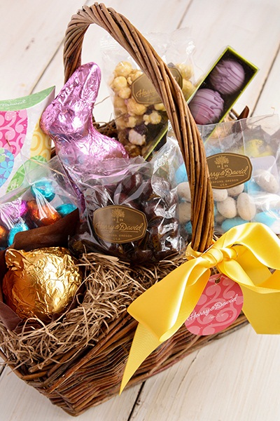 Easter gift baskets from HArry & David are filled with every treat from Easter candies and cookies to the chocolate bunny