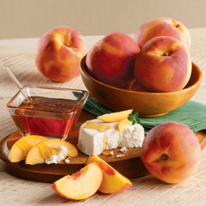 Peaches, Goat Cheese, Honey | Harry & David summer snacks