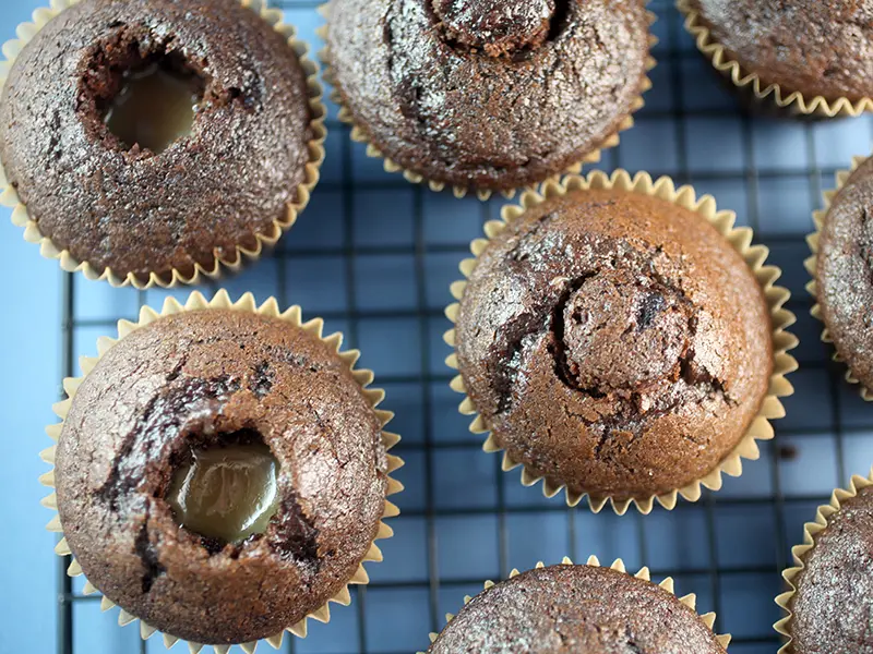 Bakerella’s Moose Munch® Dark Chocolate Caramel Cupcakes Recipe