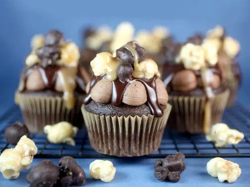 Bakerella’s Moose Munch® Dark Chocolate Caramel Cupcakes Recipe