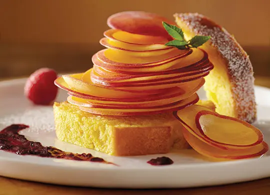 Cake and peaches, date ideas