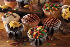 harvest chocolate dipped cupcakes