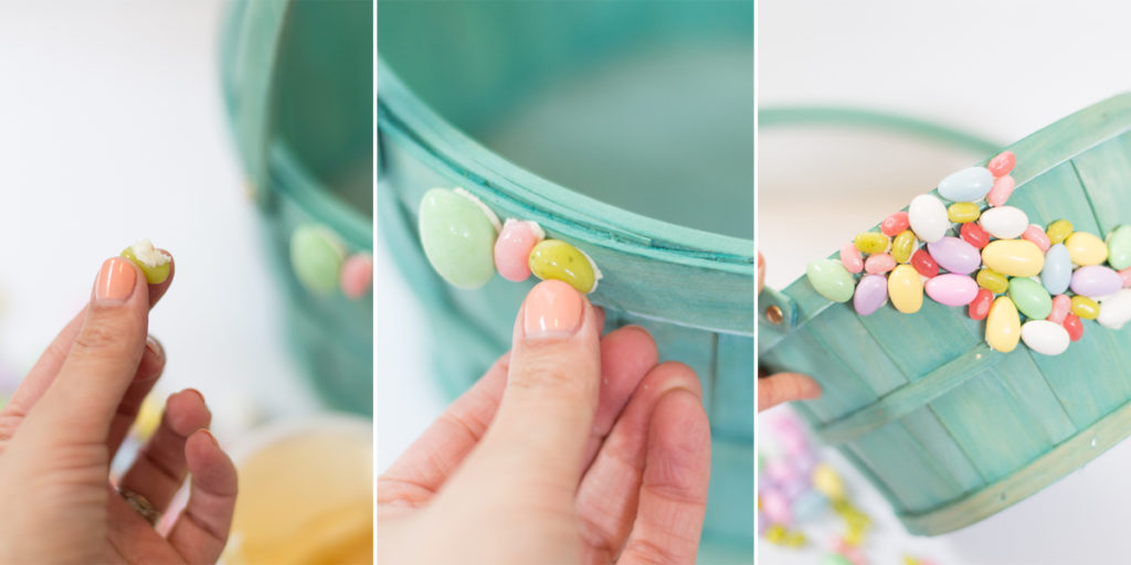 DIY easter basket with candy instructions