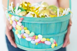 personalized easter basket with candy thumbnail