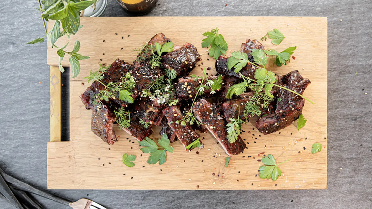 korean bbq ribs recipe card