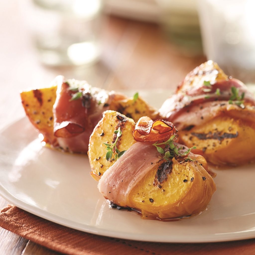 Grilled Peaches and Bacon Recipe