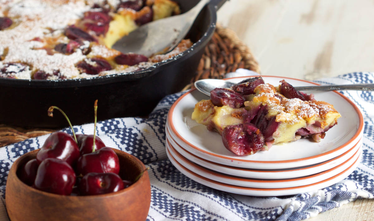 French cherry clafoutis