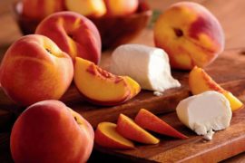 Goat Cheese Salad with Fresh Peaches