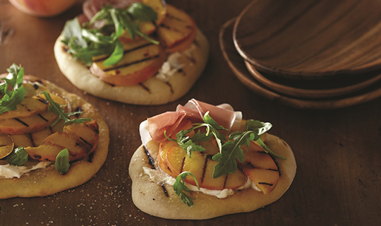 Grilled Pizza Recipe with Peaches