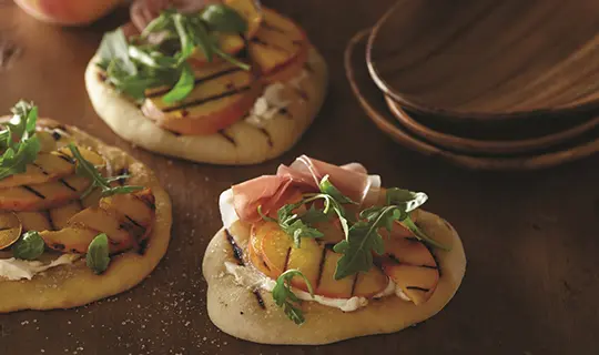 Grilled Pizza Recipe with Peaches