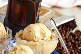 pumpkin Affogato - French Press Coffee Poured Over Pumpkin Ice Cream