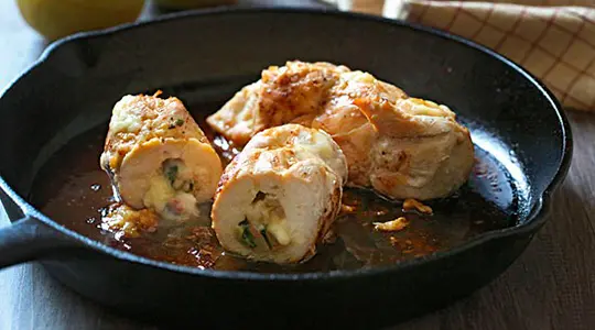 Stuffed Chicken with Pears and Brie