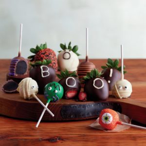 Halloween Party Cake Pops And Strawberries