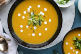 This is an image of butternut squash soup