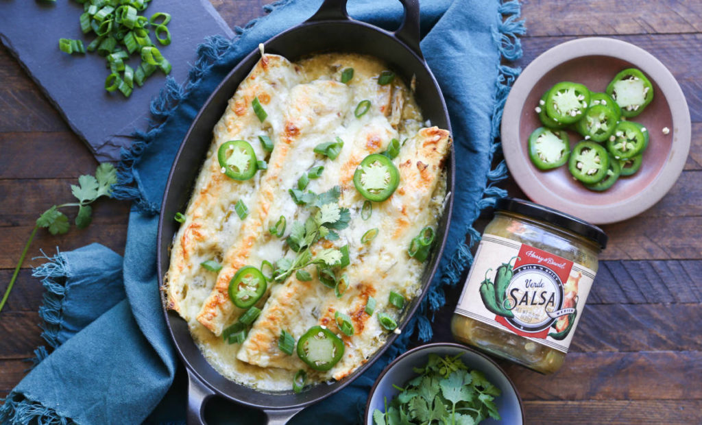 Chicken Enchilada with salsa verde