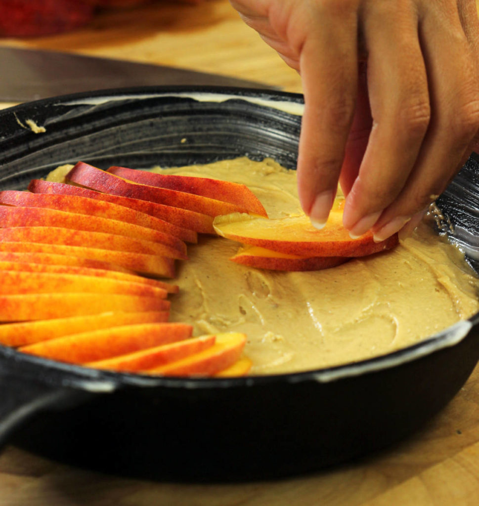 How To Make a Peach Cake in a Skillet
