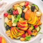 Peach Panzanella Salad