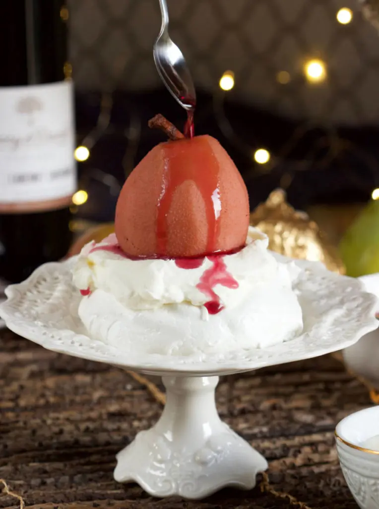 Poached Pear Recipe - Pavlova Recipe