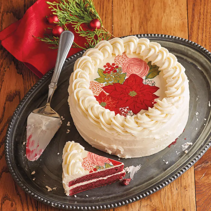 Red Velvet Christmas Cake