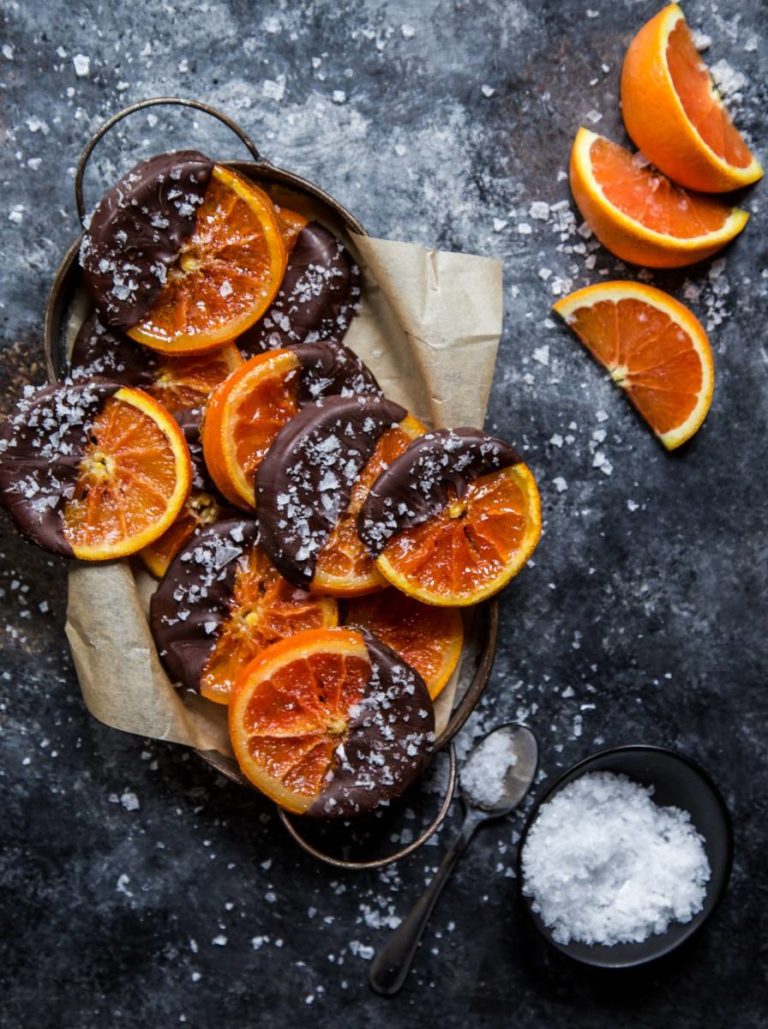 Candied Orange Slices Dipped in Chocolate