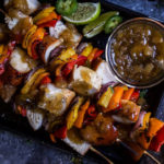 Charred Pineapple Chicken and Steak Kebab Recipe