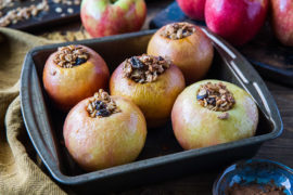 granola filled baked apples