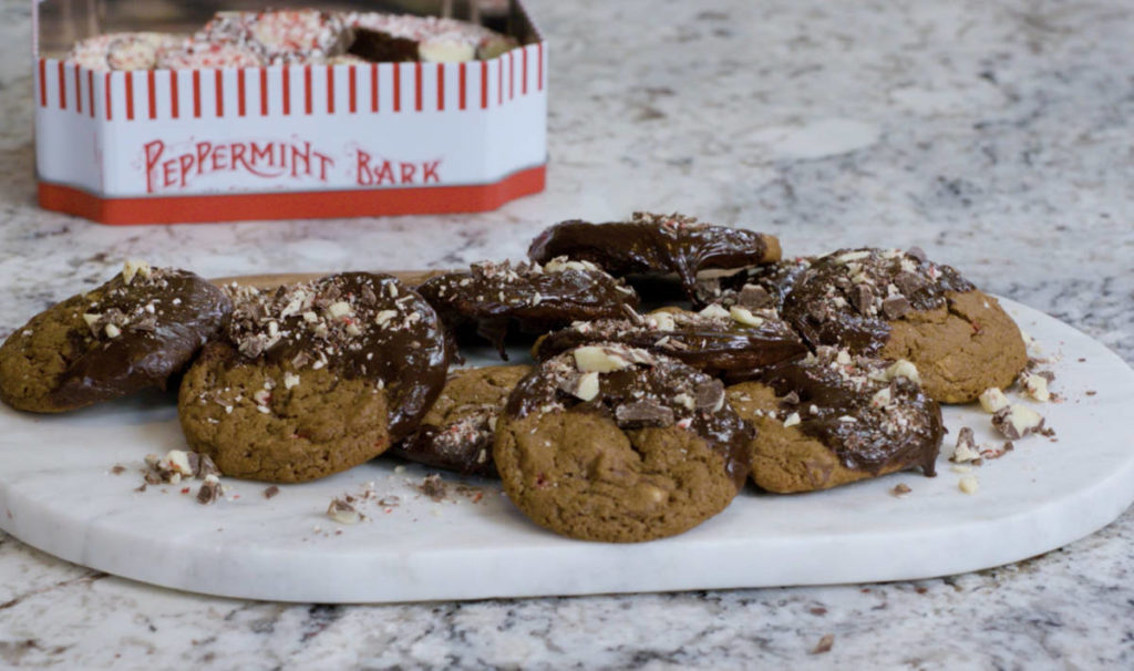 This is a photo of peppermint bark cookies.