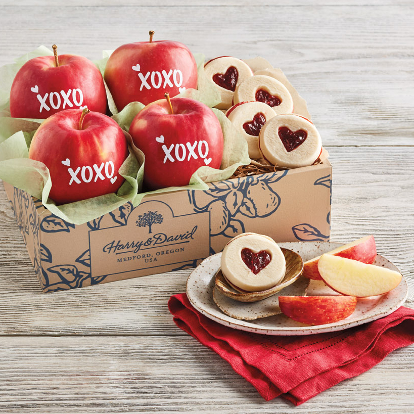 Valentine's cookies and apples gift for him