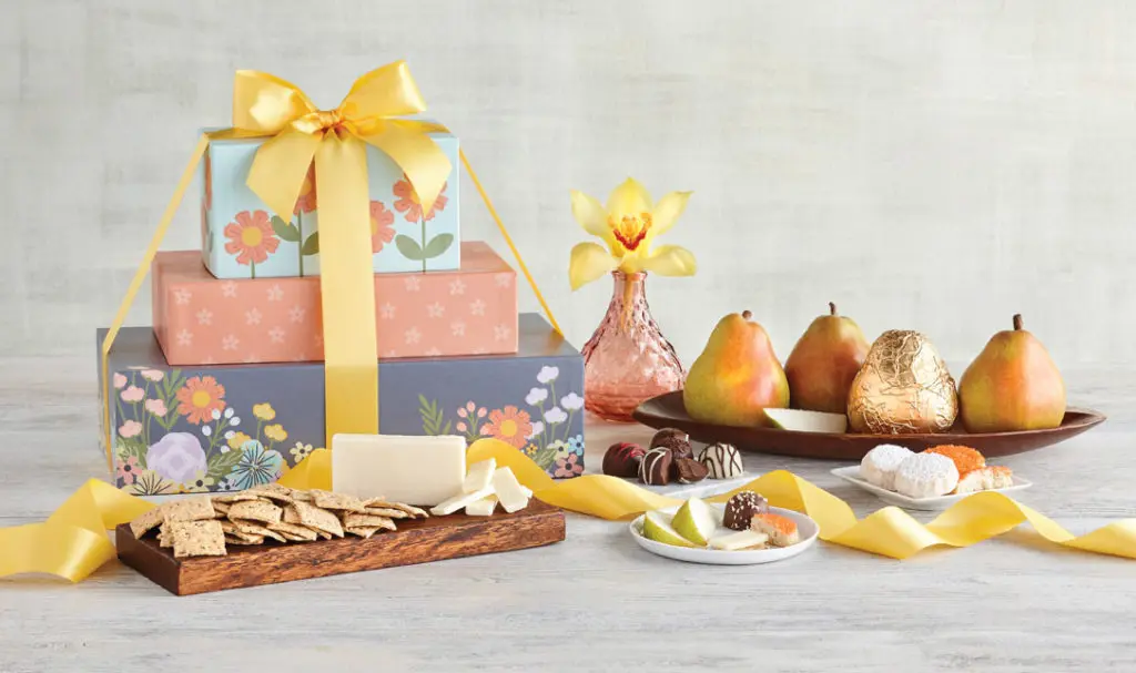 Mothers Day gift guide with Harry and David tower