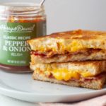 Bacon Cheddar Grilled Cheese Recipe with Relish