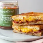 Bacon Grilled Cheese With Pepper and Onion Relish