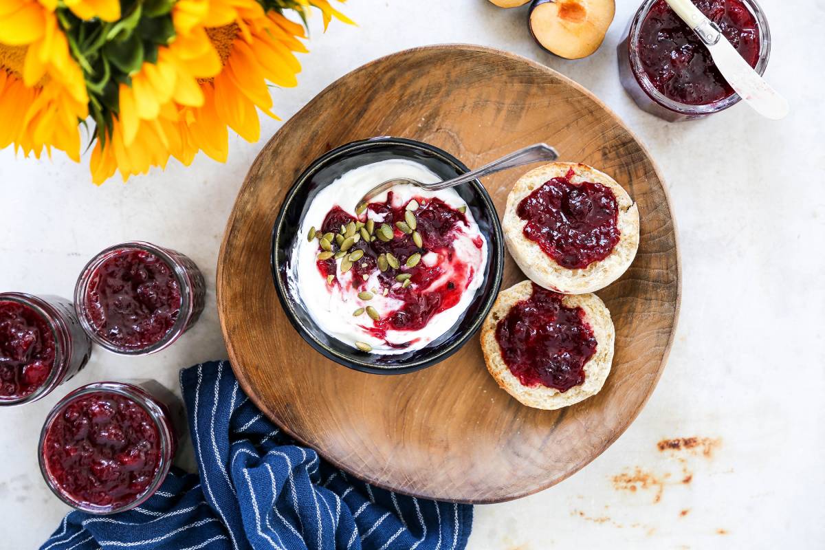 Plum Jam with Cardamom and Vanilla