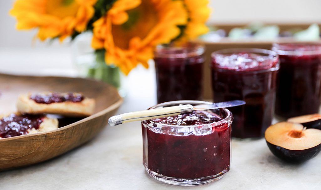 Simple Plum Jam With Vanilla and Cardamom