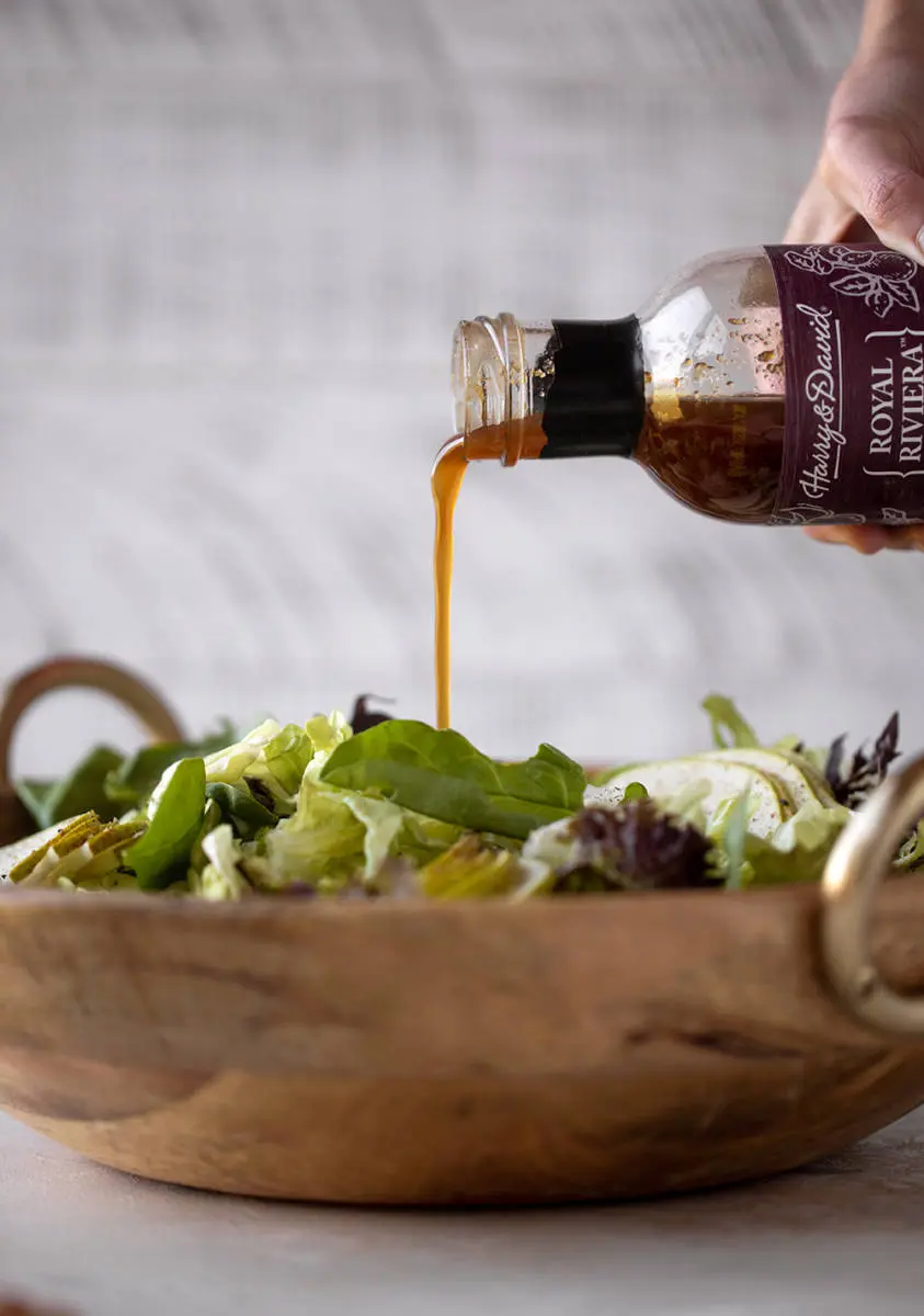 greens salad with pear balsamic vinaigrette