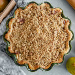 pear pie with crumble topping