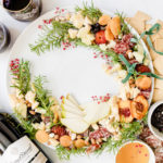 Christmas Wreath Appetizer with Charcuterie and Cheese