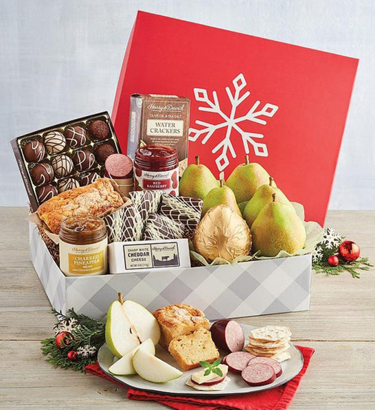 A photo of holiday gifts for him winter goodies gift box
