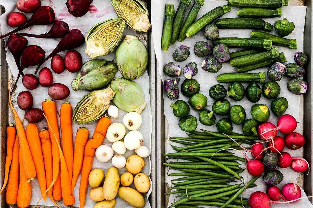 roasting the vegetables