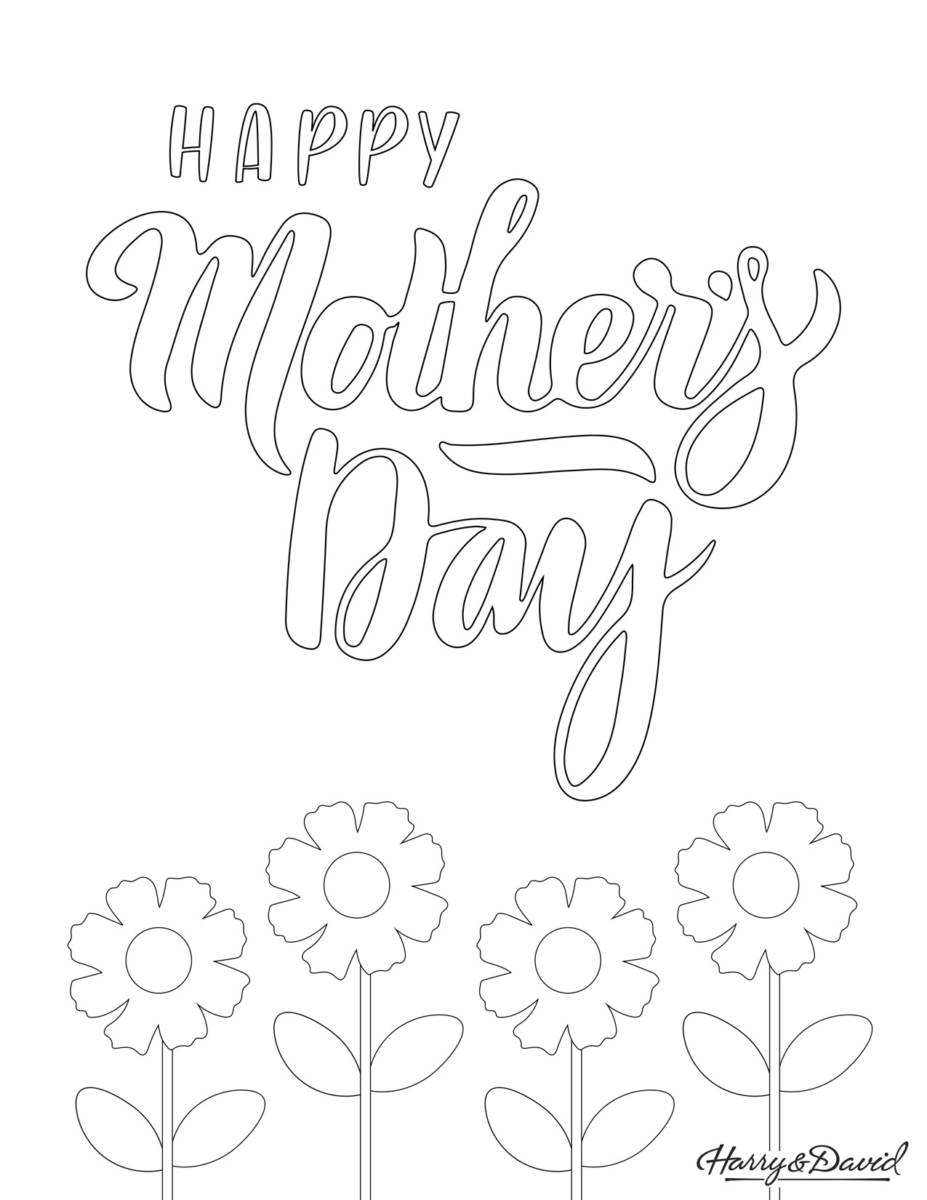 printable Mother's Day coloring page