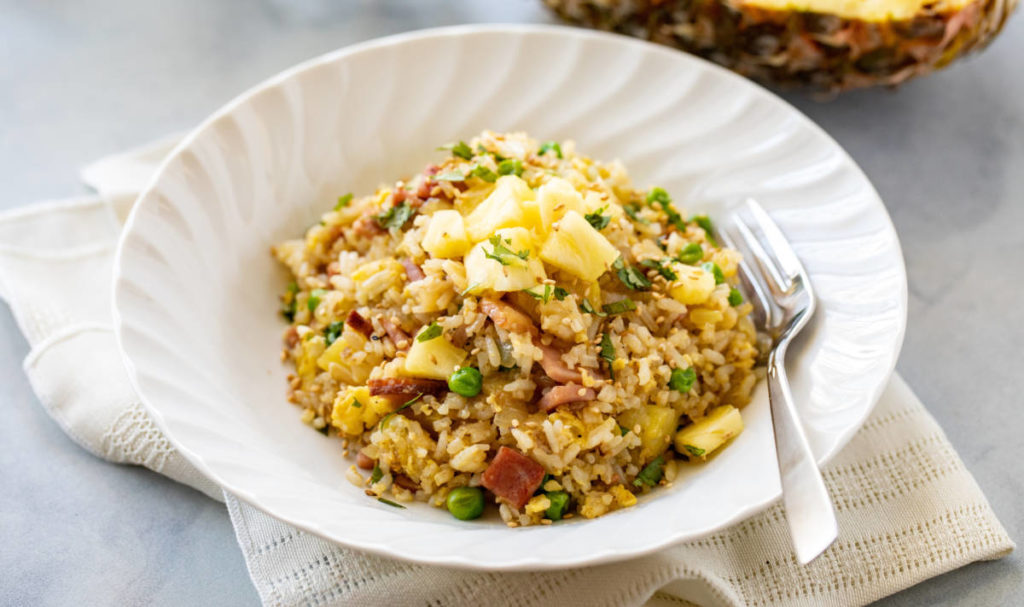pineapple fried rice with ham