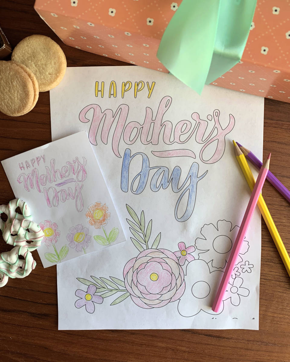 mothers day coloring sheet