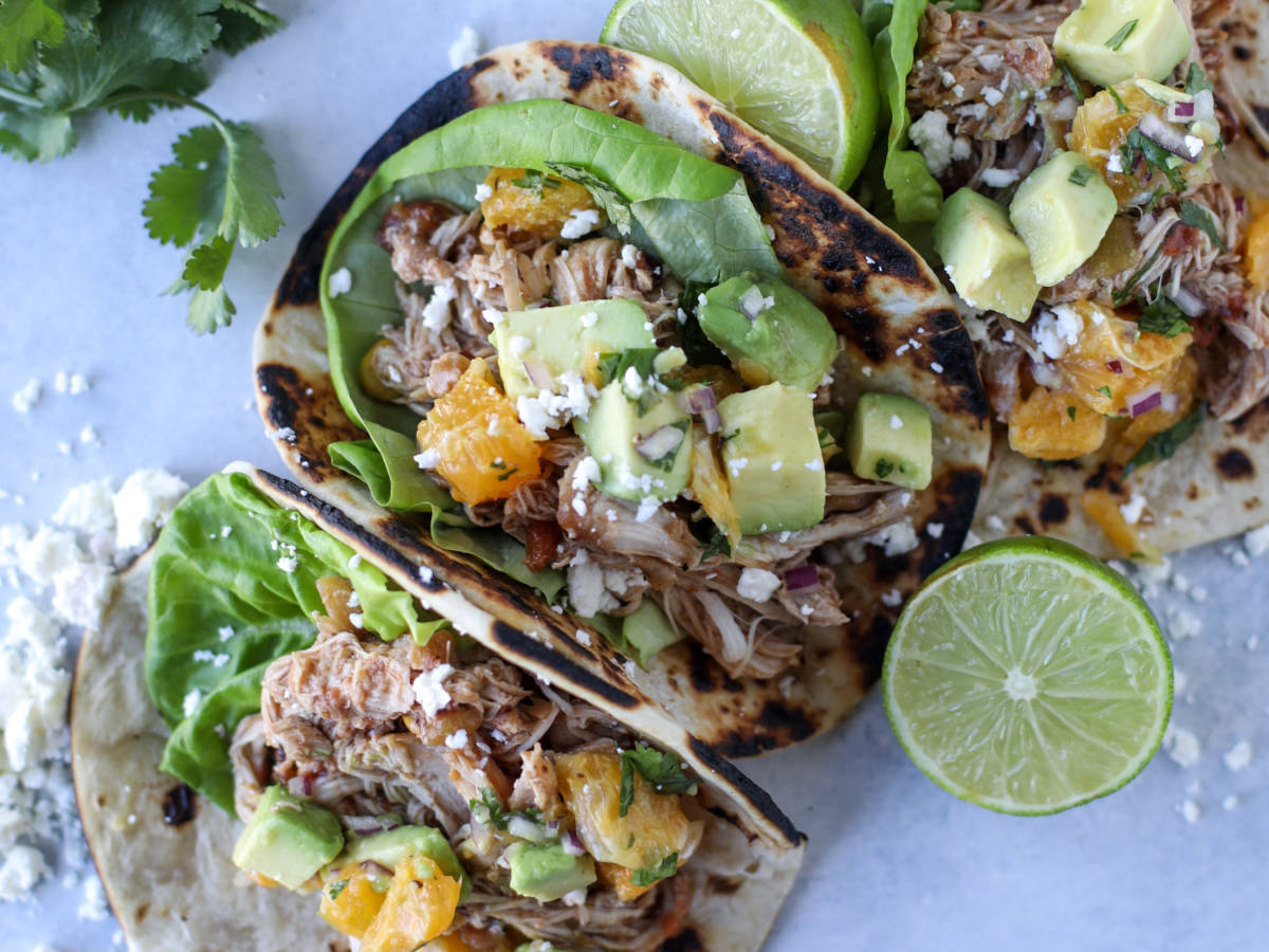 Easy recipes image - Chicken tacos with citrus avocado salsa