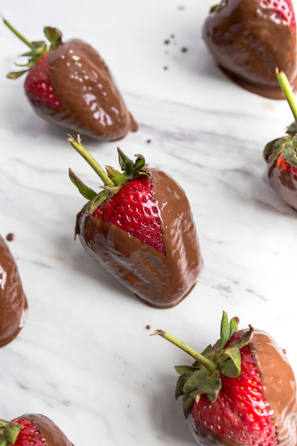 finished chocolate covered strawberries