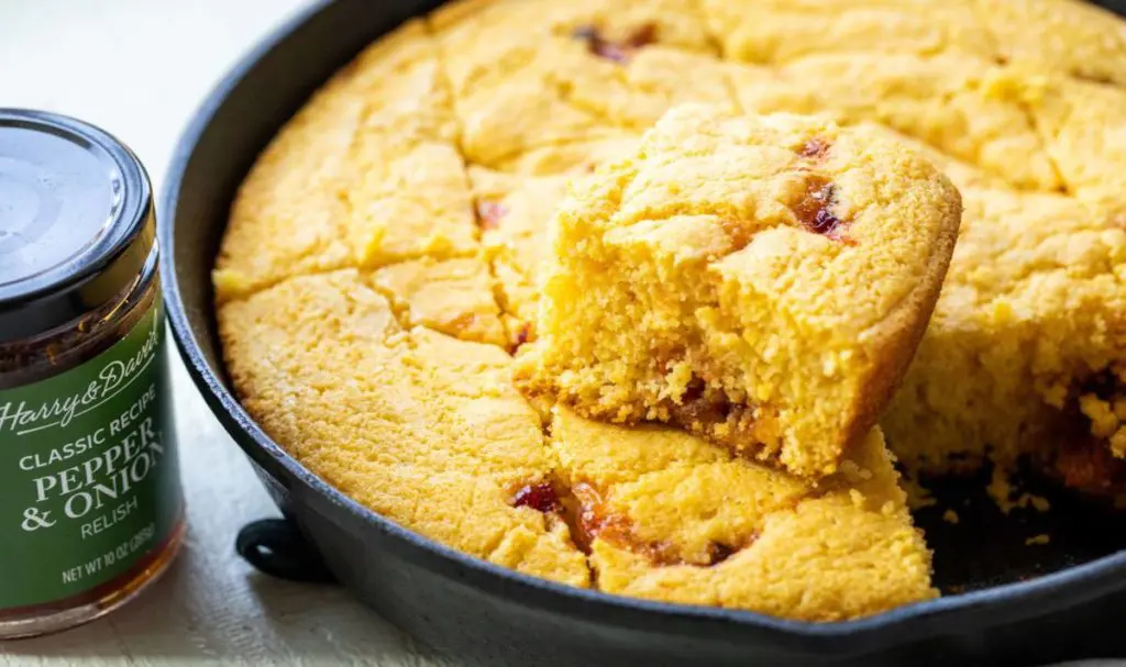 homemade cornbread recipe with pepper and onion relish