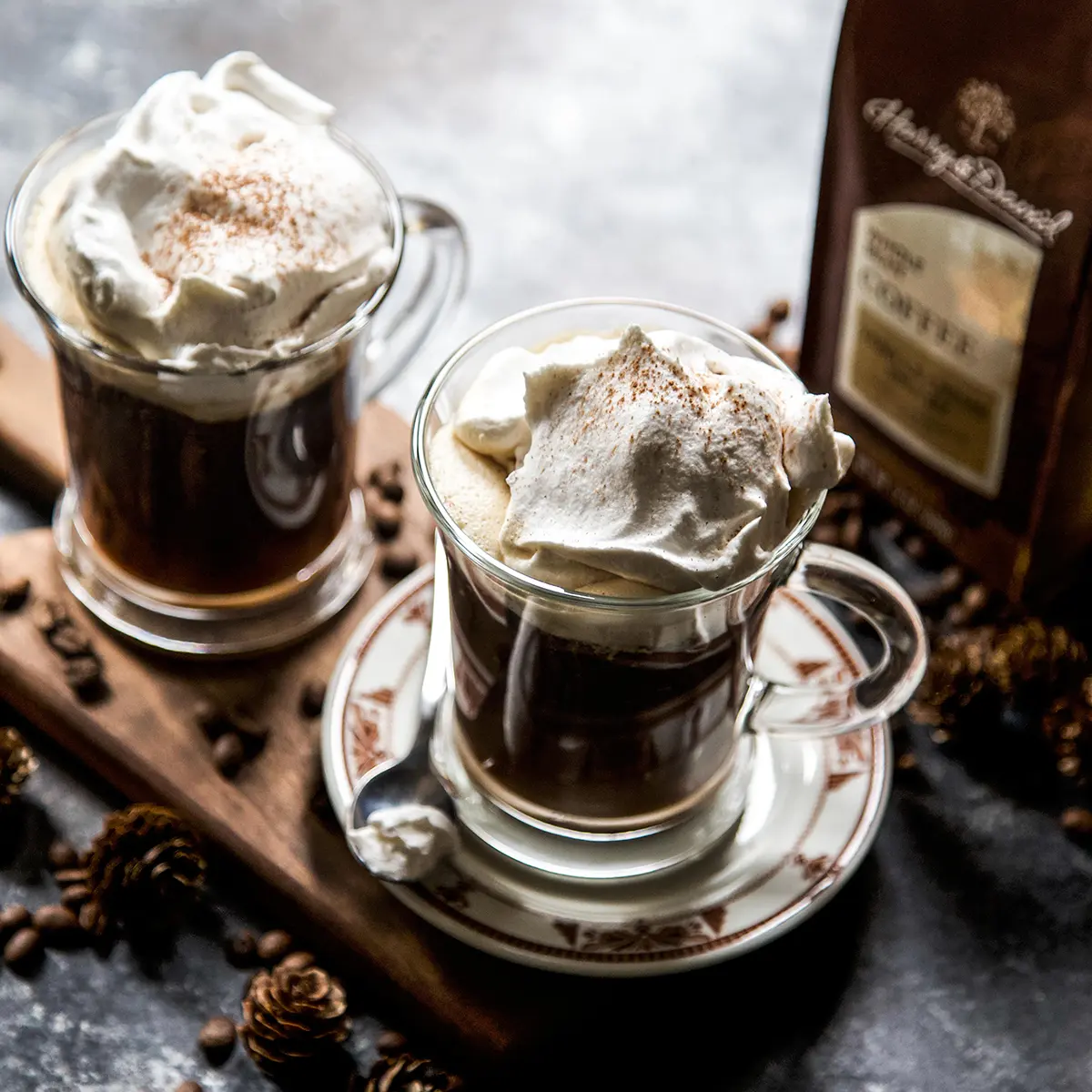 Irish Coffee recipe with whipped cream