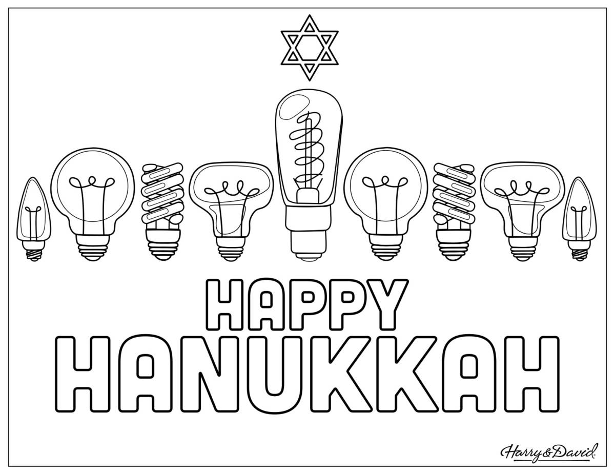 Hanukkah coloring sheet