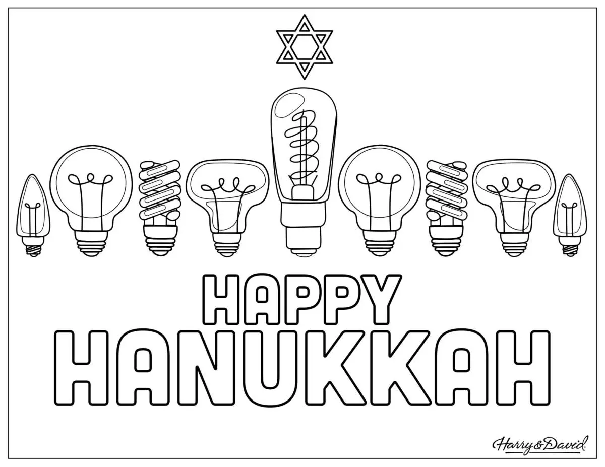 Hanukkah coloring sheet