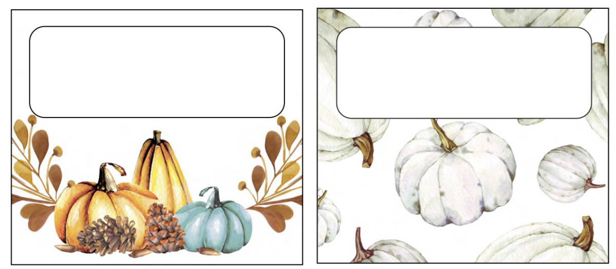 Thanksgiving place setting cards